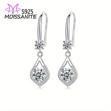Load image into Gallery viewer, 2ct*2 Moissanite Teardrop Dangle Earrings - 925 Sterling Silver, 18K Gold Plated, Vintage Luxury Gothic Royal Style - Shop &amp; Buy
