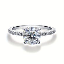 Load image into Gallery viewer, 2ct Cushion Cut Moissanite Womens Ring - Dazzling D Color, Flawless VVS1 Clarity - Shop &amp; Buy
