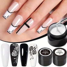 Load image into Gallery viewer, 2Pcs Glitter Gel Nail Polish Kit - White &amp; Black, Colorful, Semi-Permanent Top Coat for Shimmering Manicures - Long-Lasting, Easy Application - Shop &amp; Buy
