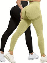 Load image into Gallery viewer, 2pcs Seamless Solid Color High Waist Fitness Pants, High Elastic Butt Lifting Sports Tight Yoga Leggings - Shop &amp; Buy
