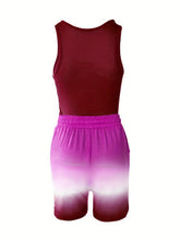 Load image into Gallery viewer, 2pcs Vibrant Tie-Dye Women Tank Top Set - Sleeveless Comfort &amp; Drawstring Shorts - Shop &amp; Buy
