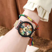 Load image into Gallery viewer, 2pcs/set Stylish Womens Color Block Quartz Watch &amp; Bracelet Duo - Analog Timekeeper with Durable PU Leather Strap - Shop &amp; Buy
