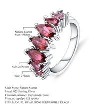 Load image into Gallery viewer, 3.33Ct Marquise Shape Natural Rhodolite Garnet Ring 925 Sterling Silver Gemstone Rings for Women Fine Jewelry - Shop &amp; Buy
