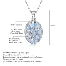 Load image into Gallery viewer, 3.90Ct Natural Sky Blue Topaz Gemstone Elegant Pendant Necklace for Women Fine Jewelry 925 Sterling Silver - Shop &amp; Buy
