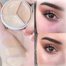 Load image into Gallery viewer, 3-Color Waterproof Concealer Cream Palette - Ultra-Stay, Full Coverage for Acne &amp; Dark Circles - Shop &amp; Buy
