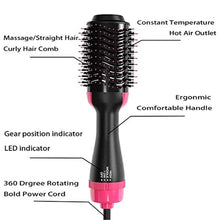 Load image into Gallery viewer, 3 In 1 Hair Dryer Brush Blow Dryer with Comb One Step Hair Blower Brush Hot Air Styling Comb Electric Hair Straightening Brush - Shop &amp; Buy
