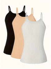 Load image into Gallery viewer, 3-Pack Women Versatile Spaghetti Strap Tops - Breezy Sleeveless Cami - Ideal for Spring &amp; Summer, Comfy Casual Wear - Shop &amp; Buy
