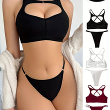 Load image into Gallery viewer, 3 Sets Solid Hollow Out Cross Straps Push Up Artifact Bralette Underwear For Women - Shop &amp; Buy
