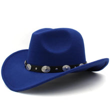 Load image into Gallery viewer, 3 Sizes Parent-child Men Women Kids Western Cowboy Hats Wide Brim Panama Sunhats - Shop &amp; Buy
