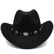 Load image into Gallery viewer, 3 Sizes Parent-child Men Women Kids Western Cowboy Hats Wide Brim Panama Sunhats - Shop &amp; Buy
