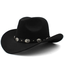 Load image into Gallery viewer, 3 Sizes Parent-child Men Women Kids Western Cowboy Hats Wide Brim Panama Sunhats - Shop &amp; Buy
