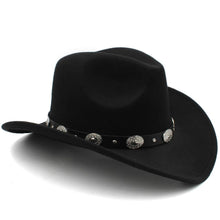 Load image into Gallery viewer, 3 Sizes Parent-child Men Women Kids Western Cowboy Hats Wide Brim Panama Sunhats - Shop &amp; Buy
