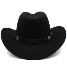 Load image into Gallery viewer, 3 Sizes Parent-child Men Women Kids Western Cowboy Hats Wide Brim Panama Sunhats - Shop &amp; Buy
