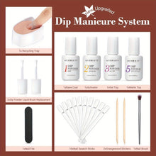 Load image into Gallery viewer, 30Pcs Dip Powder Nail Kit Starter with Nail Sticks, 8 Colors Fall Winter Nude Brown Glitter - Shop &amp; Buy
