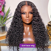 Load image into Gallery viewer, 360 Full Lace Wig Curly Human Hair Pre Plucked 30 40 Inch Water Wave Lace Front Wig 4x4 13x4 360 Hd Lace Deep Wave Frontal Wig - Shop &amp; Buy
