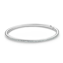 Load image into Gallery viewer, 2mm or 2.5mm Width Moissanite Bangle for Women Wedding Gift Solid 925 Silver
