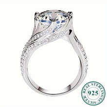 Load image into Gallery viewer, 3ct Dazzling Moissanite Womens Ring - Sterling Silver Luxury Design - Perfect for Engagement, Wedding &amp; Valentines Day - Shop &amp; Buy
