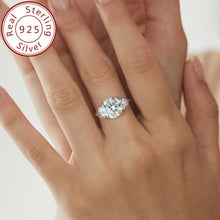 Load image into Gallery viewer, 3ct Moissanite Sparkling Sterling Silver Round-Cut Solitaire Engagement Ring - Shop &amp; Buy
