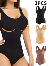 Load image into Gallery viewer, 3pcs Round Neck Vest Triangle One-piece Shapewear, Sports One-piece Tummy Tightening Shapewear - Shop &amp; Buy
