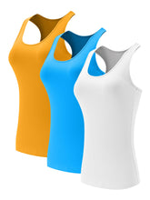 Load image into Gallery viewer, 3pcs Solid Color Sports Tank Top, Racerback Workout Running Sleeveless Tops, Women&#39;s Tops - Shop &amp; Buy
