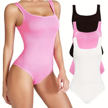 Load image into Gallery viewer, 3pcs Womens Seamless Scoop Neck Bodysuit, Sporty Tank Top Style Romper, Tummy Control Body Shaper - Shop &amp; Buy
