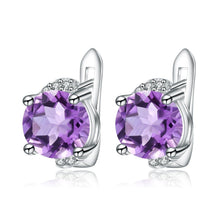 Load image into Gallery viewer, 4.08t Natural Green Amethyst Prasiolite Earrings 925 Sterling Silver Stud Earrings For Women Valentine Gift Jewelry - Shop &amp; Buy