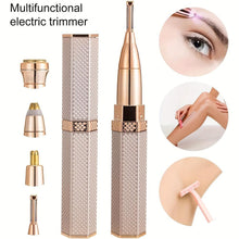 Load image into Gallery viewer, 4 In 1 Facial Electric Shaver For Women, Full Body Epilator Rechargeable Eyebrow Nose Bikini Hair Trimmer - Shop &amp; Buy
