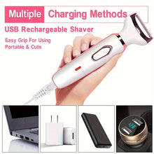 Load image into Gallery viewer, 4-in-1 Silky-Smooth Electric Shaver for Women - Wet/Dry, USB Rechargeable &amp; Portable for Full Body Use - Shop &amp; Buy
