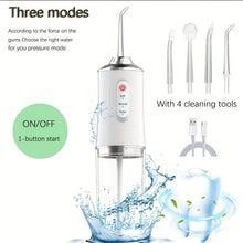 Load image into Gallery viewer, 4 In 1 Water Flosser For Teeth, Cordless Oral Irrigator With Mode 4 Jet Tips, Portable And Rechargeable - Shop &amp; Buy
