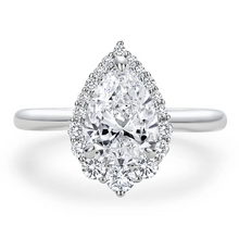 Load image into Gallery viewer, 2 carat Pear Shaped Moissanite Engagement Ring For Women Genuine 925 Sterling Silver
