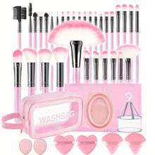 Load image into Gallery viewer, 41-Piece Makeup Brush Set with Wand Form Brushes, Unscented Nylon Bristles for All Skin Types - Shop &amp; Buy

