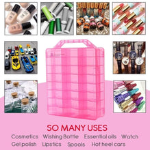 Load image into Gallery viewer, 48 Bottles Universal Clear Gel Nail Polish Organizer Case Holder for Double Side Adjustable Space Divider for Acrylic Nail - Shop &amp; Buy
