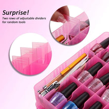 Load image into Gallery viewer, 48 Bottles Universal Clear Gel Nail Polish Organizer Case Holder for Double Side Adjustable Space Divider for Acrylic Nail - Shop &amp; Buy
