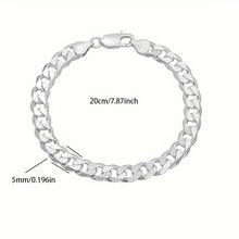 Load image into Gallery viewer, 4g 925 Sterling Silver Italian Minimalist Bracelet - Delicate 5mm Chain, Understated Design, Durable and Shiny - Shop &amp; Buy
