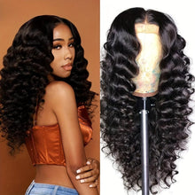 Load image into Gallery viewer, 4x4 Glueless Loose Wave/Curly Human Hair Wigs - 180% Density HD Lace Front with Pre-Plucked Baby Hair - Ultra-Realistic - Shop &amp; Buy
