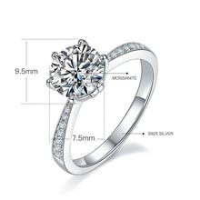 Load image into Gallery viewer, 5.0Ct 11mm Colorless Moissanite 925 Sterling Silver Engagement Ring,Women&#39;s Moissanite Ring, Wedding Proposal Ring - Shop &amp; Buy
