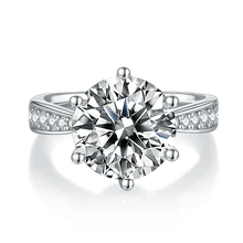 Load image into Gallery viewer, 5.0Ct 11mm Colorless Moissanite 925 Sterling Silver Engagement Ring,Women&#39;s Moissanite Ring, Wedding Proposal Ring - Shop &amp; Buy
