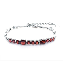 Load image into Gallery viewer, 5.32Ct Natural Red Garnet Tennis Bracelet Genuine 925 Sterling Silver Bracelets&amp;bangles Women Fashion Fine Jewelry - Shop &amp; Buy
