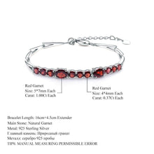 Load image into Gallery viewer, 5.32Ct Natural Red Garnet Tennis Bracelet Genuine 925 Sterling Silver Bracelets&amp;bangles Women Fashion Fine Jewelry - Shop &amp; Buy
