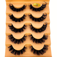 Load image into Gallery viewer, 5-Pack Cat Eye 3D Natural False Eyelashes - Fluttery, Soft Texture with D Curl - Perfect for Makeup and Special Occasions - Shop &amp; Buy
