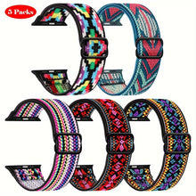 Load image into Gallery viewer, 5 Packs Stretchy Nylon Solo Loop Bands Compatible With IWatch 38mm 40mm 41mm 42mm 44mm 45mm 49mm - Shop &amp; Buy
