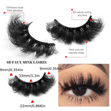 Load image into Gallery viewer, 5-Pair Luxurious Faux Mink Eyelashes - Voluminous &amp; Fluffy, Natural-Looking - Long-Lasting - Shop &amp; Buy
