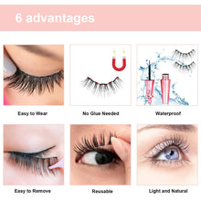 Load image into Gallery viewer, 5 Pairs Luxurious Magnetic Eyelashes &amp; Eyeliner Kit - Reusable 3D False Lashes with Hassle-Free, Glueless Application - Shop &amp; Buy
