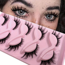 Load image into Gallery viewer, 5 Pairs of Luscious Cat Eye Faux Mink Eyelashes –Natural Look, Soft Band, Fluffy Volume - Shop &amp; Buy
