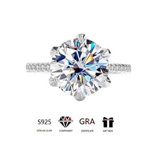 Load image into Gallery viewer, 5ct Moissanite Ring 925 Sterling Silver Light Luxury Jewelry For Evening Party Perfect Proposal Gift - Shop &amp; Buy
