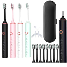Load image into Gallery viewer, 6 Brush Heads, Sonic Electric Toothbrush Set, 6000 Vibration Frequency Per Minute, Acoustic Charging Electric Toothbrush - Shop &amp; Buy
