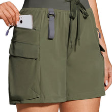 Load image into Gallery viewer, 6 Water Resistant Quick Dry Hiking Cargo Shorts for Women - Lightweight, UPF 50+, Zipper Pockets - Shop &amp; Buy
