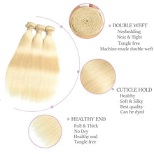 Load image into Gallery viewer, 613 Blonde Hair 1/3/5/10PCS Brazilian Hair Bundle Straight Weave Remy Human Hair Weft 26 28 Inch - Shop &amp; Buy
