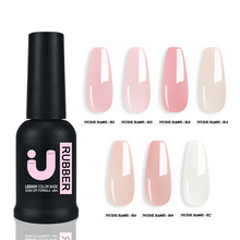 Load image into Gallery viewer, Nude Rubber Base Gel Nail Polish 8ml Semi-permanent Natural uv Varnish Manicure Nail Base Coat
