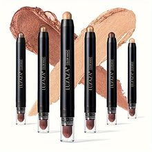 Load image into Gallery viewer, 6pcs/set, Brown Neutral Metallic Eyeshadow Stick, Glitter Champagne Brown Cream Shimmer Pencil Crayonb - Shop &amp; Buy
